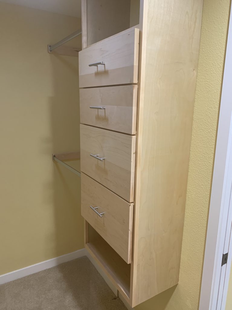 custom wood closet cabinets