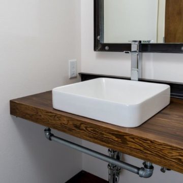 custom made bathroom counter and sink